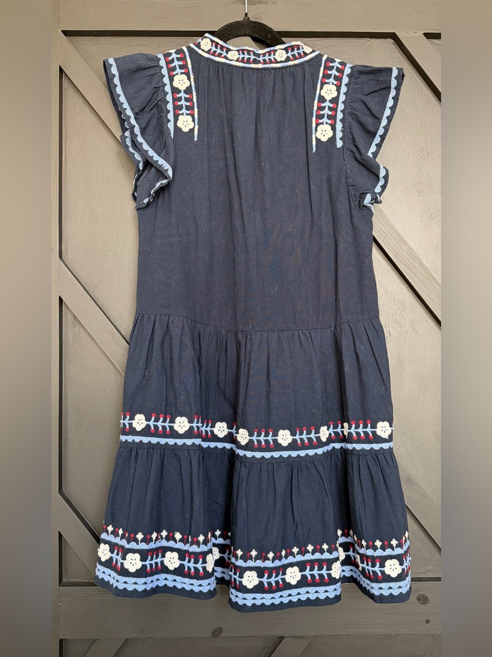 Sea New York Shaina Embroidered Tunic Dress in Navy, Size Small - Picture 10 of 11